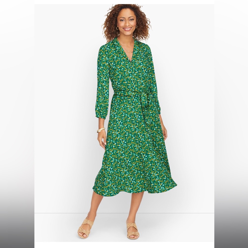 Talbots Disty Floral Shirtdress